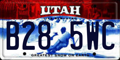 UT license plate B285WC
