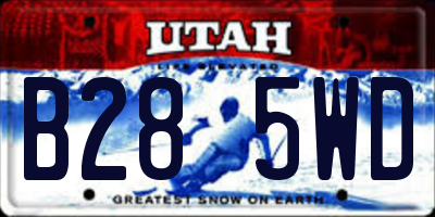 UT license plate B285WD