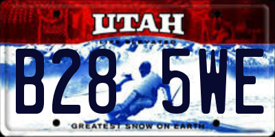 UT license plate B285WE