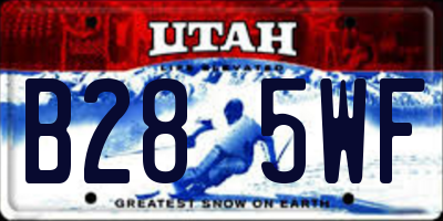 UT license plate B285WF