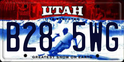 UT license plate B285WG