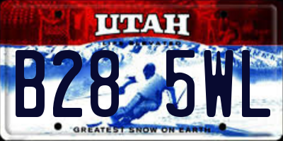UT license plate B285WL