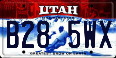 UT license plate B285WX