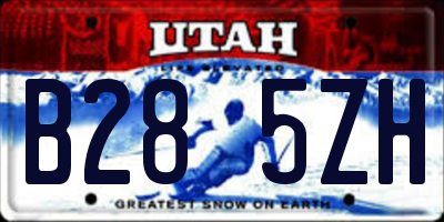 UT license plate B285ZH