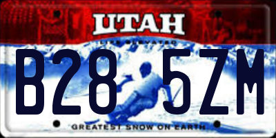 UT license plate B285ZM