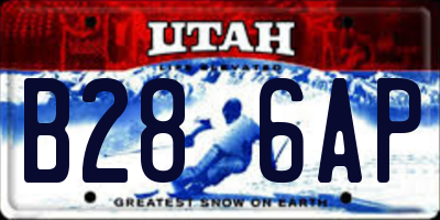 UT license plate B286AP