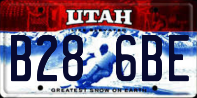 UT license plate B286BE