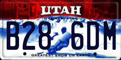 UT license plate B286DM