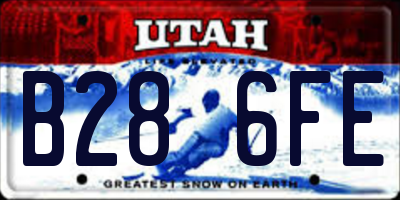 UT license plate B286FE