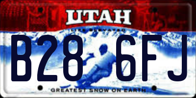 UT license plate B286FJ