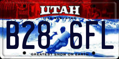 UT license plate B286FL