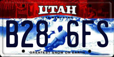 UT license plate B286FS