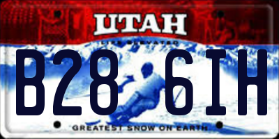 UT license plate B286IH