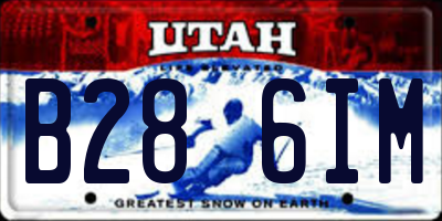 UT license plate B286IM