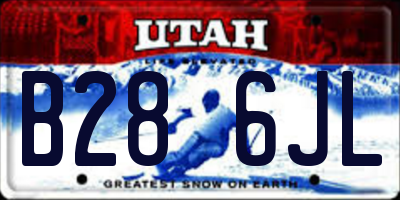 UT license plate B286JL