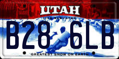 UT license plate B286LB