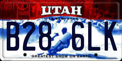 UT license plate B286LK