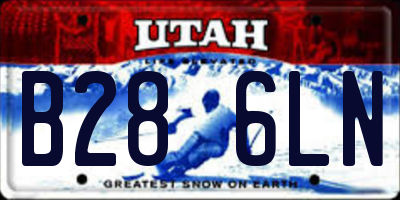 UT license plate B286LN