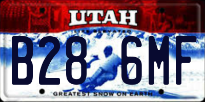 UT license plate B286MF