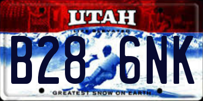 UT license plate B286NK