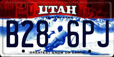 UT license plate B286PJ