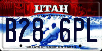 UT license plate B286PL