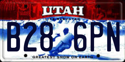 UT license plate B286PN