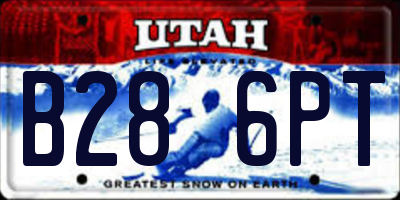 UT license plate B286PT