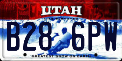 UT license plate B286PW
