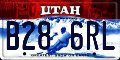 UT license plate B286RL