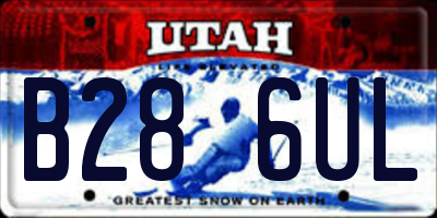 UT license plate B286UL