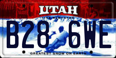 UT license plate B286WE