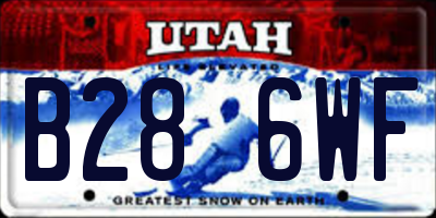 UT license plate B286WF
