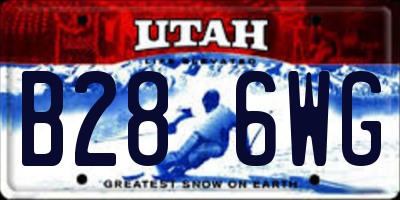 UT license plate B286WG