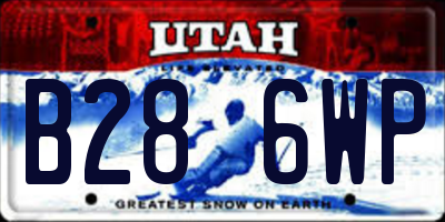 UT license plate B286WP