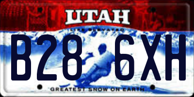 UT license plate B286XH