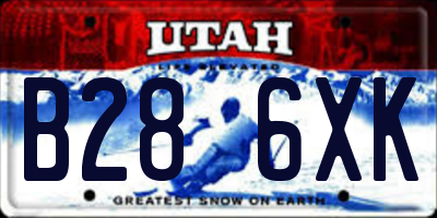 UT license plate B286XK