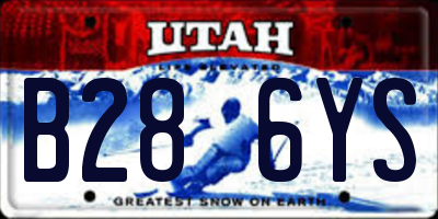 UT license plate B286YS