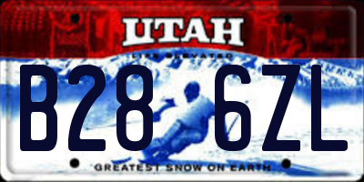 UT license plate B286ZL