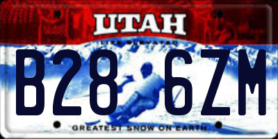 UT license plate B286ZM