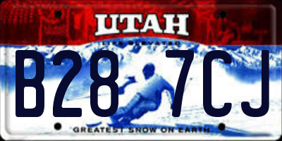 UT license plate B287CJ