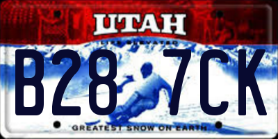 UT license plate B287CK