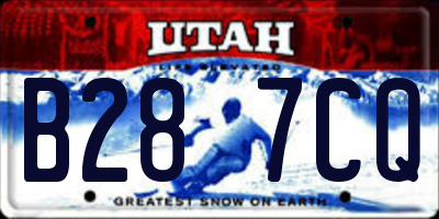 UT license plate B287CQ