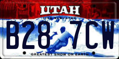 UT license plate B287CW
