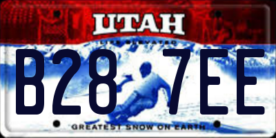 UT license plate B287EE