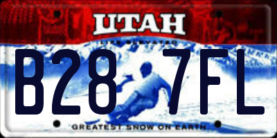 UT license plate B287FL