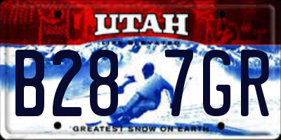 UT license plate B287GR