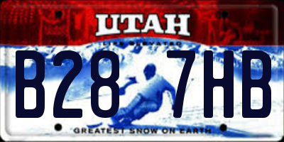 UT license plate B287HB