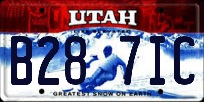 UT license plate B287IC