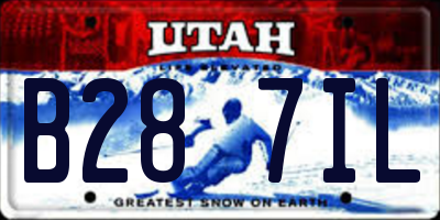 UT license plate B287IL